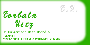 borbala uitz business card